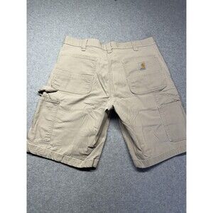 Carhartt Men's Relaxed Fit Durable Cotton Work Shorts Beige Khaki Size 36 work